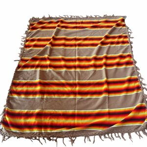 Vintage Pendleton Beaver State Wool Blanket Multicolor Tribal Pattern